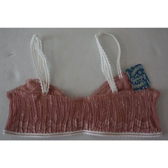 Free People OB1086726 Women's Sz Small Pixie Nude Gabriella Lace Bralette Bra - Picture 2 of 5